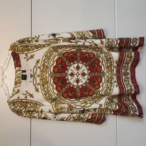 Rafaella Medallion Printed Liverpool Design 3/4 sleeve Top